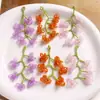 Flor de campo fresca rama larga flor diy tejido a mano horquilla de cuentas accesorios para el cabello pendientes material venta al por mayor