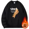 Suéter Gola Careca Masculino Outono e Inverno Forrado com Fleece Engrossado Novo Top para Estudantes Suéter Casual de Manga Longa para Casais Camisa Base