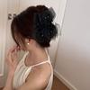 Presilha de Cabelo Borboleta 3D com Strass em Organza para Mulheres, Grande Exquisite Presilha Tubarão Grampo de Cabelo, Novo Modelo 2025, Acessório de Cabelo de Alta Qualidade