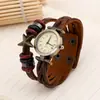 Punk novo vintage tecido lichia padrão cowhide pulseira relógio de pulseira Vendas Diretas Europeu e Americano popular pulseira relógio