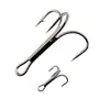 Anzuelos de Pesca para Señuelos, Juego de Tres Anzuelos, Anzuelos de Pesca Blancos de Acero de Alto Carbono, Anzuelos de Ancla con Púas, Anzuelos Triples para Señuelos Artificiales para Lubina