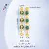 Jade Azul Natural de Agua Pixiu que Atrae la Fortuna Calabaza en Forma de Corazón Cuentas de Transferencia con Agujero Fuerte Retención de Color Accesorios Dorados para DIY