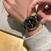 Reloj de Negocios Moderno Correa de Cuero Escala Simple Versátil Luminoso Alto Valor Moda Casual Reloj de Cuarzo para Hombres