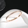 Bebê Breath Moda Simples High-end Titanium Pulseira de Aço Feminino Meio círculo Diamante-incrustado personalizado Casal Bracelet Design Não Desbota