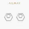 Anillo de Plata de Ley S925 Geométrico con Diamante Nuevo 2022 para Mujer Japonés y Coreano Lujo Accesible Romántico Cerrado Tipo Anillo Chapado en Oro Blanco