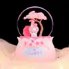 Bola de Cristal Musical con Nieve y Luz Estilo Ins Soñador Nube Flotante Canción de Amor, Exquisito Regalo para Niñas, Dropshipping