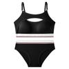 Comércio exterior transfronteiriço Novo estilo Lindas costas Roupa íntima esportiva com almofada no peito Falso Top de tubo de duas peças sem anel de aço Sutiã tipo bandoleira Terno feminino