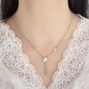 Colar de Borla Trevo de Quatro Folhas da Sorte Feminino Super Fada Ninho Luxo Leve Corrente Clavicular High-end para Presente de Namoradas