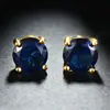 Pendientes de Cristal de Zirconia Blanca Redonda con Garras Cuatro, Explosiones Blancas K Blancas de Shein Transfronterizos para Mujer, 8 mm, Joyería de Oreja Simple de Moda Versátil