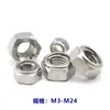 Acero Inoxidable 304 Tuerca de Seguridad Autoblocante Totalmente Metálica Anti-Aflojamiento M3M4M5M6M8M10M24