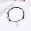 Tornozeleira e Pulseira Europeias e Americanas Feitas à Mão Vintage Estilo Praia Transfronteiriça, Presente Personalizado Simples Estilo Floresta para Casais e Melhores Amigos