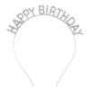 Tiara de Aniversário Transfronteiriça Feliz Aniversário Adereço de Cabeça Liga Strass Grampo de Cabelo Coroa de Menina Atacado