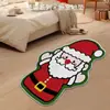 Adorable Árbol de Navidad Hombre de Jengibre Terciopelo de Cristal Felpudo Decorativo Hogar Sala de Estar Cocina Pasillo Felpudo Grueso Extraterrestre