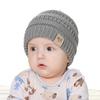 Gorro de bebé otoño e invierno Europa y Estados Unidos nuevo gorro de punto de lana para niños recién nacidos gorra con etiqueta MOK 16 colores