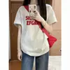Conjunto Deportivo Casual Estilo Americano para Niñas, Versión Coreana Estudiantil de Verano, Conjunto de Dos Piezas de Manga Corta Suelta y Pantalones Largos que Reducen la Edad, Moderno