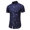 Camisa de manga corta estampada de talla grande para hombre nueva 5014