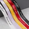 Atacado Spot Embalagem de Presente Fita Decoração de Bolo e Panificação Fita Letra Inglesa Rolo Casamento Flor Fita