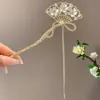 Horquilla de Metal con Borla de Verano 2025 Estilo Chino Nuevo para Mujer Estilo Antiguo Accesorios para Recogidos Accesorios para Banquetes Tocados de Lujo Ligero