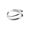 Anillo de Plata S925 para Mujer Estilo Japonés y Coreano Anillo de Línea Doble Tendencia Personalizada Anillo de Dedo del Pie para Mujer Super Trabajo J4939