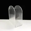 Porta-Guardanapos Acrílico Transparente em Formato U para Restaurante Ocidental Café Bar Caixa de Lenços Quadrada Suporte de Armazenamento para Toalhas