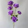Flores Artificiais, Decorações com Flores Artificiais, Rosas Artificiais, Rosas Pequenas de Seis Cabeças, Entrega Transfronteiriça de Flores Artificiais, Flores Artificiais, Flores Decorativas