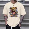 Comércio exterior transfronteiriço AliExpress masculino TEMU explosivo top Amazon algodão camiseta manga curta panda impressão manga curta