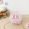 Bolsas Infantis 2026 Novas Bolsas Transversais Fofas para Meninas Bolsas Acessório Estilosas de Princesa Bolsas Pequenas Estilo Chanel com Corrente de Pérolas