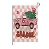 Bandera Navideña Transfronteriza Nueva de Amazon Serie Rosa Bandera de Jardín Decoración para Barandilla de Jardín Balcón Hogar