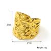 Estilo Ins Europeo y Americano Moda Exagerada Ropa de Trabajo Anillo Geométrico Elegante Anillo para Dedo Índice de Acero de Titanio de Alta Gama Oro de 18 Quilates