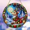 Fábrica Diretamente Natal Acrílico Janela Pendurado Boneco de Neve Alce Luz Armadilha Pingente Galeria Decoração de Parede