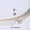 Brincos de meia-lua em forma de C retrô com pino de prata 925 para mulheres, design único, brincos de tarraxa elegantes, brincos femininos de estilo minimalista versátil