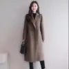 Abrigo de lana de talla original, abrigo nuevo para mujer, abrigo de primavera y otoño, abrigo de lana de talla grande de longitud media, abrigo holgado de estilo coreano