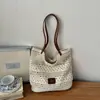 Bolso tejido de gran capacidad para mujer, nuevo modelo 2026, bolso de paja para vacaciones de verano en la playa, elegante bolso tote de hombro para el día a día