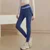 Calça Comprida para Fitness, Esportes, Corrida, Pilates e Yoga para Mulheres, Cintura Alta, Levanta Bumbum, Justa, Sensação de Segunda Pele, Cobre o Quadril, Falsa Peça Dupla