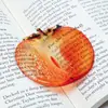 SQTYU070 Marcapáginas Acrílico Translúcido para Estudiante Cruzando la Frontera Libro de Texto Marcapáginas con Patrón de Fruta Caqui de Alto Valor