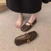 Zapatos Slip-On Versátiles de Diseño Nicho para Combinar con Faldas 2024 Zapatos de Moda Casuales Bajos para Mujer