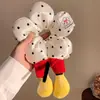 Diadema de Pelo de Trasero de Mickey Estéreo de Dibujos Animados, Diadema de Pelo de Intestino Grande de Lunares Florales, Diadema de Peluche Linda, Accesorios para el Cabello de Diseño Creativo