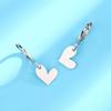 Pendientes de Aro de Amor Estilo Coreano Irregular Corazón Pendiente Mujer Elegante Juguetón Lindo Simple Combinable Pendientes Cortos en Forma de Corazón