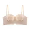 Lencería nueva para mujer: sujetador push-up de media copa para bustos pequeños para realzar la apariencia, sujetador strapless antideslizante con hermoso diseño en la espalda, soporte lateral para el busto, anti-caída, sujetador strapless