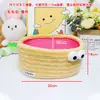Monstruo Pequeño Peluche Contenedor de Almacenamiento para Juguetes Infantiles Cubo de Juguete de Tela de Dibujos Animados con Tapa Organizador Cilíndrico Herramienta Mágica