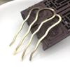 Horquilla antigua de bricolaje con retención de color por electroforesis, paso cuatro, horquilla doble, peine para el cabello, accesorios para el cuerpo