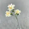 Flores Artificiais para Casamento Rosas Flip-Flap de 3 Cabeças Arranjo de Flores de Rosa para Salão de Casamento Fundo Restaurante Arte Floral Arranjo de Flores Decoração Flores Artificiais