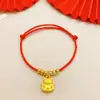 Festival del Bote del Dragón Hebilla de Paz Tarjeta de Bendición Pulsera de Cuerda Roja Año Zodiacal para Hombres y Mujeres Pulsera Tejida a Mano para Buena Suerte y Paz