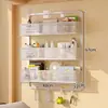 Estante de almacenamiento para dormitorio sin taladro para artículos pequeños y productos de cuidado de la piel, estante de almacenamiento de pared para literas