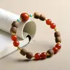 Pulsera Original de Ágata Roja del Sur con Cuentas Dzi de Caparazón de Tortuga, Astas, Magnesita, Turquesa al por Mayor para Mujeres
