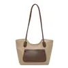 A bolsa tote retrô popular deste ano para mulheres, novo estilo de verão 2026, bolsa de ombro color block, bolsa de axila para o dia a dia