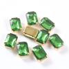 Retangular Octogonal Mahjong Vidro de Cristal Broca Garra DIY Roupa Vestido de Casamento Sapato Bolsa Joia Strass Broca Costurada à Mão Acessórios