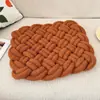 Decoración Moderna Minimalista para Sala de Estar de Casa Cojín Cuadrado para Sofá Cojín de Mesita de Noche Cojín Tejido a Mano de Terciopelo Teddy