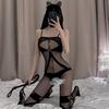 Shimeisha: Peça Única de Lingerie Sexy, Não Precisa Tirar, Roupas de Seda, Acessórios para Casais Seduzirem, Conjunto de Seda Preto, Peça Única Dropshipping