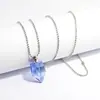 Collar con Botella de Perfume de Rosca para Hacer Manualidades Colgante de Frasco Dispensador de Aceite Esencial Collar de Botella de Cristal Azul Simple y de Moda